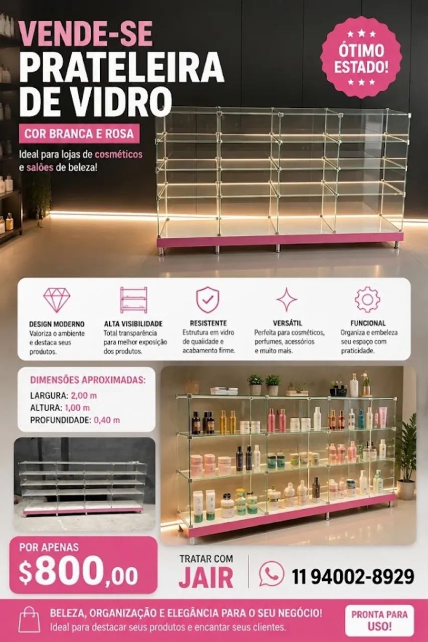 PRATELEIRA DE VIDRO - Foto 3