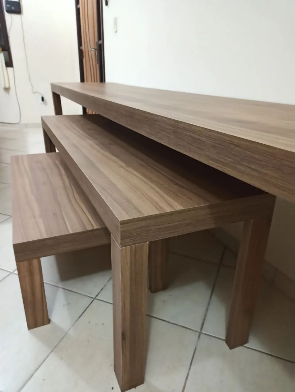 Conjunto de Mesas MDF Reforçadas para Loja ou Casa