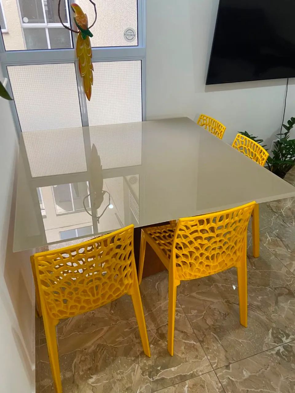 Vendo mesa de vidro 1,20x1,20  - Foto 4