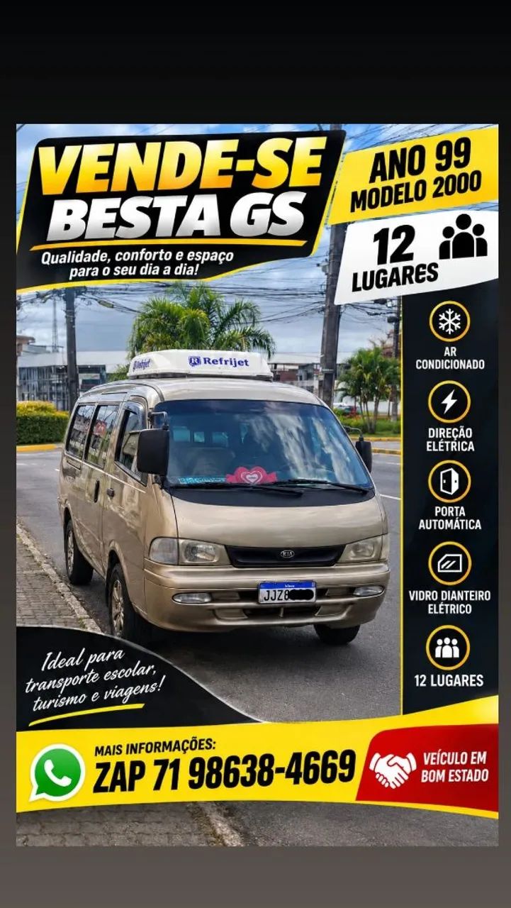 KIA Besta BESTA FURGãO 2.7 DIESEL 2000