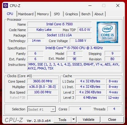 i5 7500 4/4 3.40 GHz base, até 3.80 GHz Turbo. - Foto 2