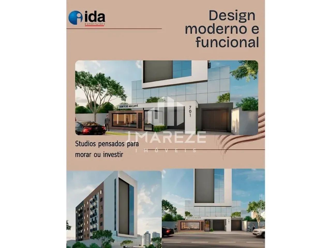 Lançamento Apartamentos Studio Edificio Macapá Centro Apuracana - Foto 4