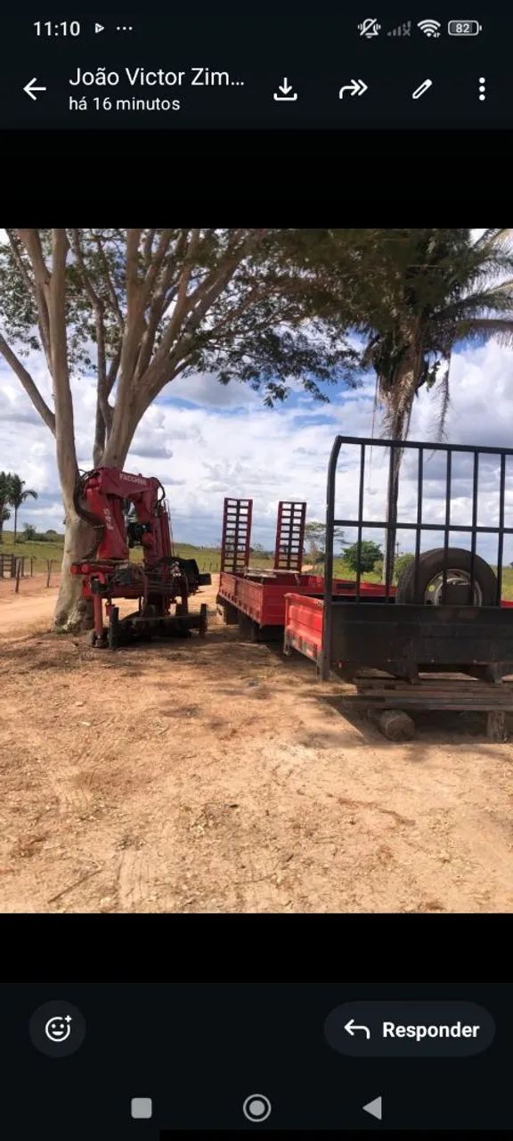 Munck 22,5 ton com carroceria com rampa hidraulica  - Foto 3