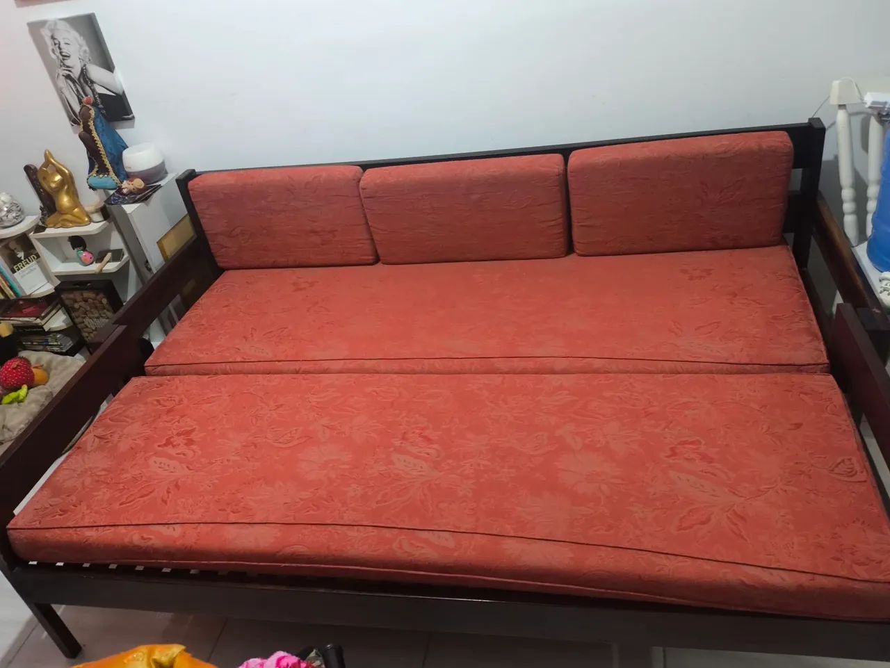 Sofá cama casal madeira de lei - Foto 3