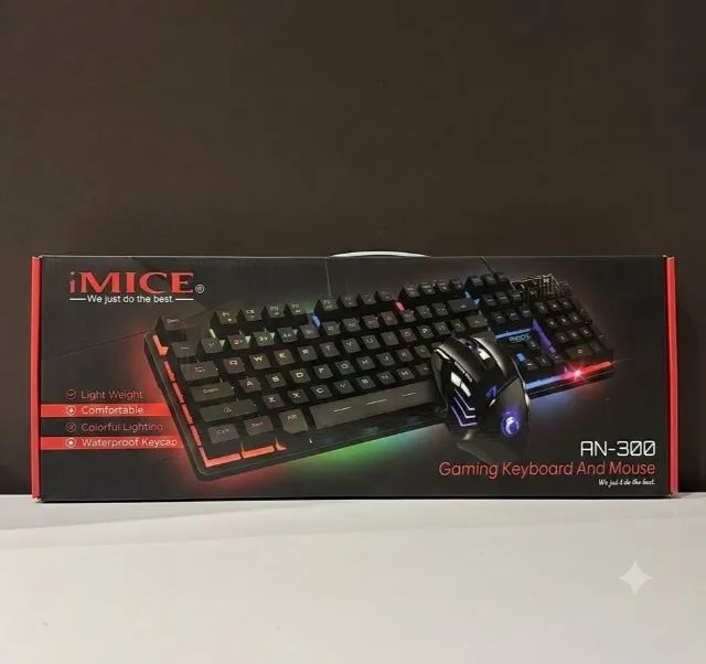 TECLADO e MOUSE COM FIO RGB - FAÇO ENTREGA