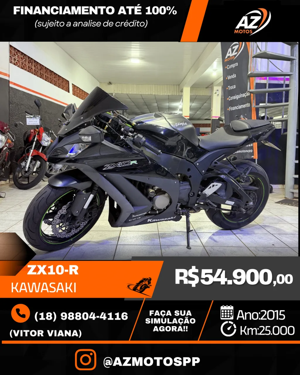 Motos Kawasaki Ninja Zx-10/ Zx-10r 1000cc - Adamantina, São Paulo