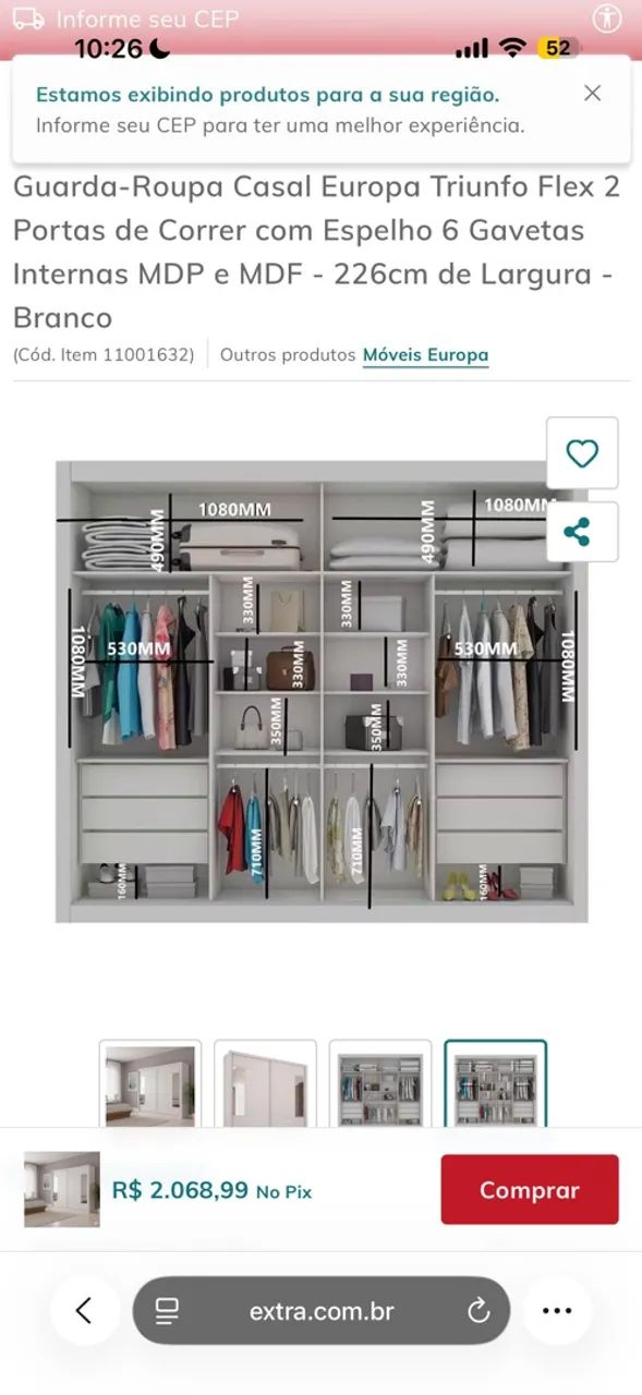 Guarda roupa seminovo - Foto 3