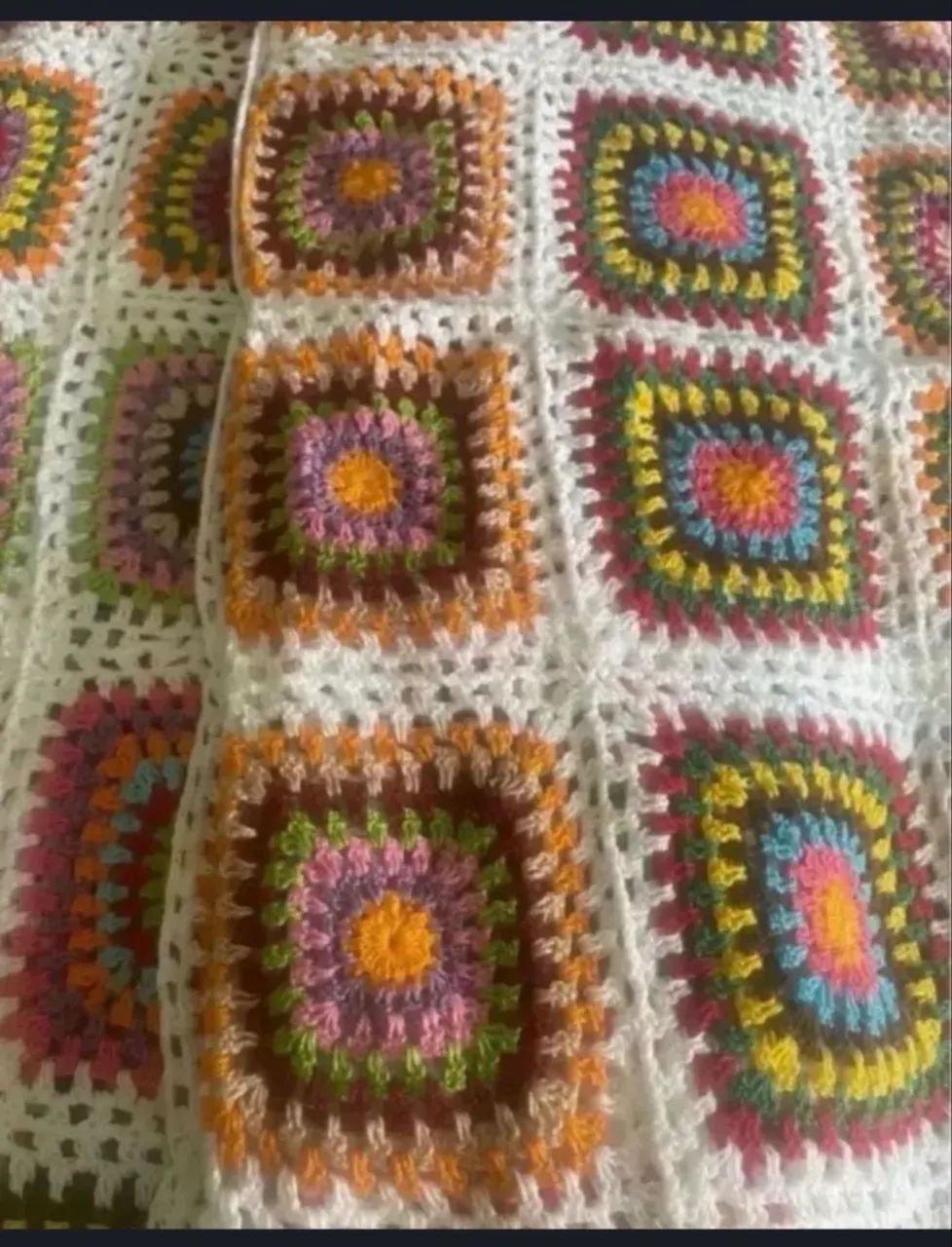 Colcha casal crochê 