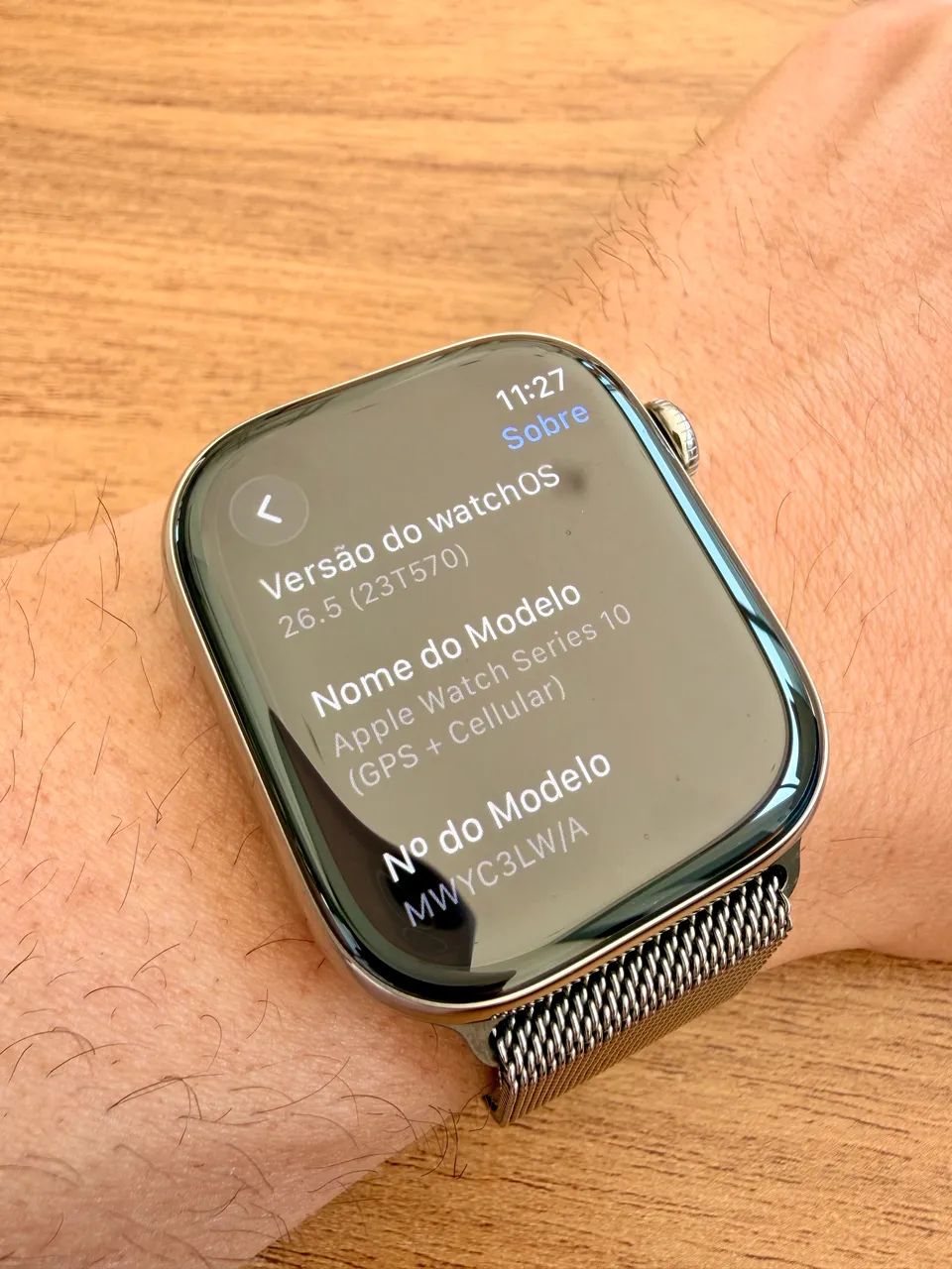 Apple Watch séries 10 Titanium natural com loop milanês  - Foto 2
