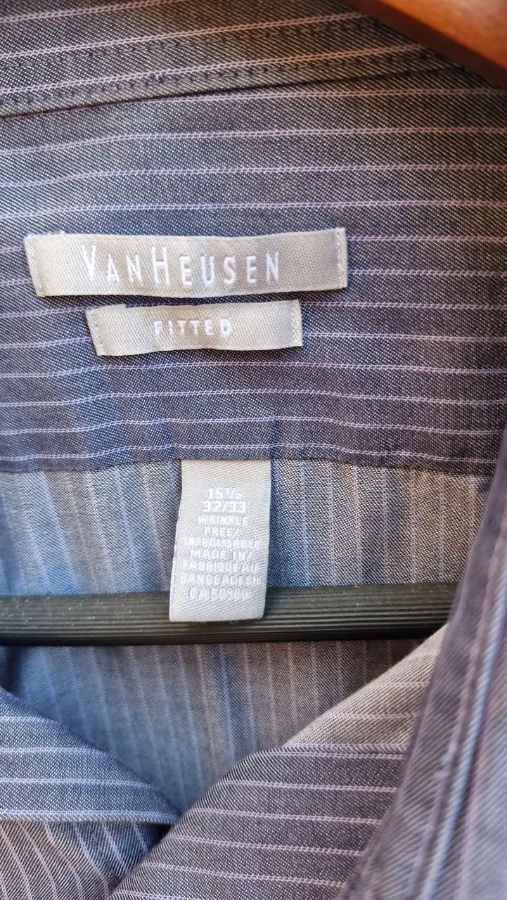 camisa social vanheusen fitted listrada - Foto 2