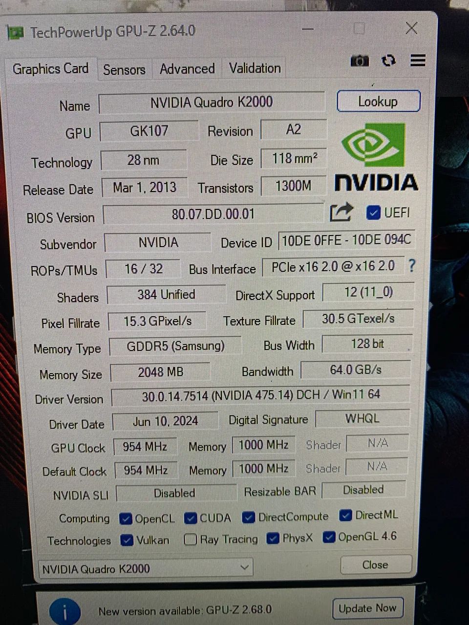 nvidea quadro k2000 2gb ddr5  - Foto 2