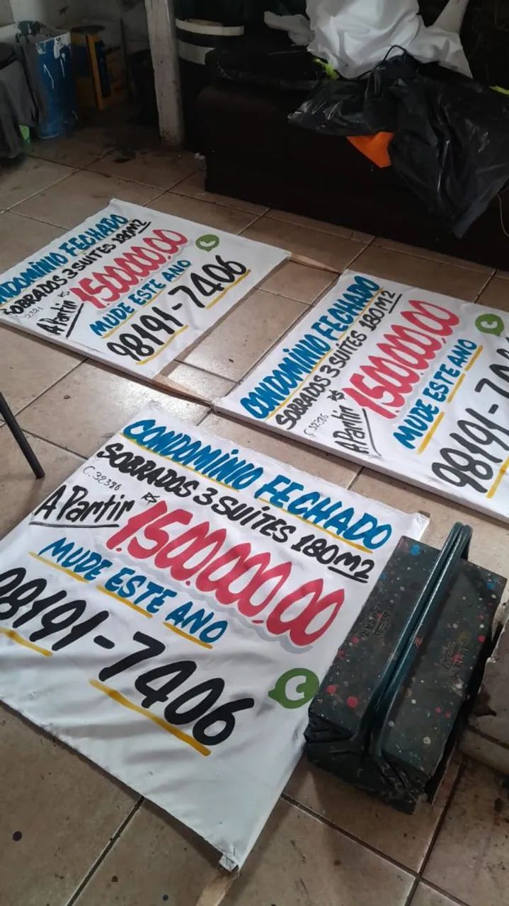 FAIXAS TECIDO BRANCO PERSONALIZADO - Foto 3