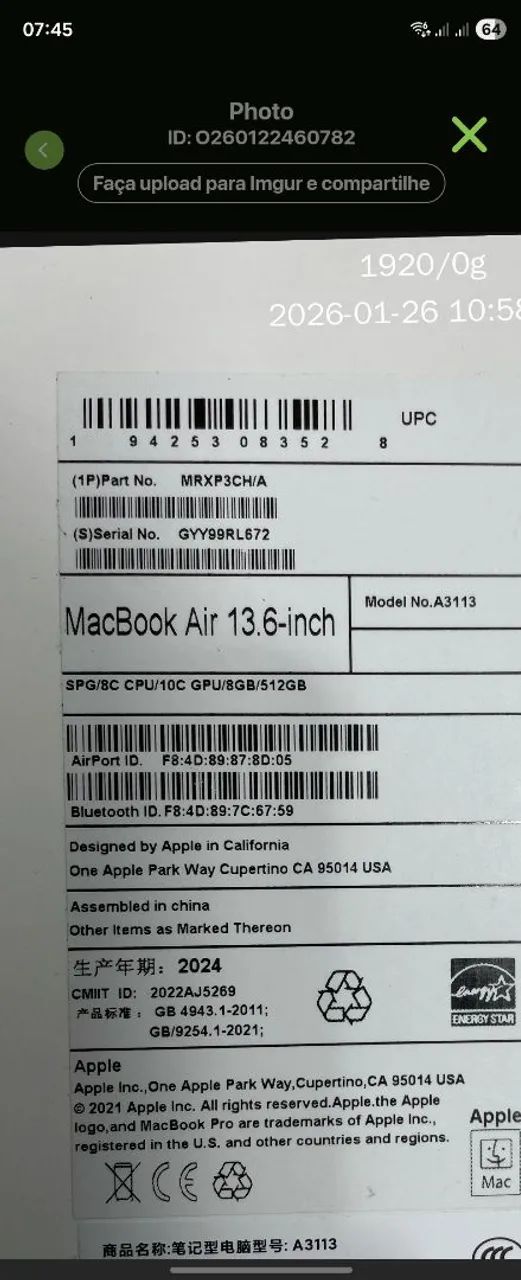 Macbook m3 8+512 - Foto 3