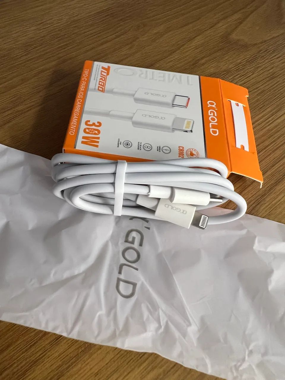 Cabo de carregador de iPhone Fast/Carga Rápida USB C Lightning Cabo Certificação - Foto 4