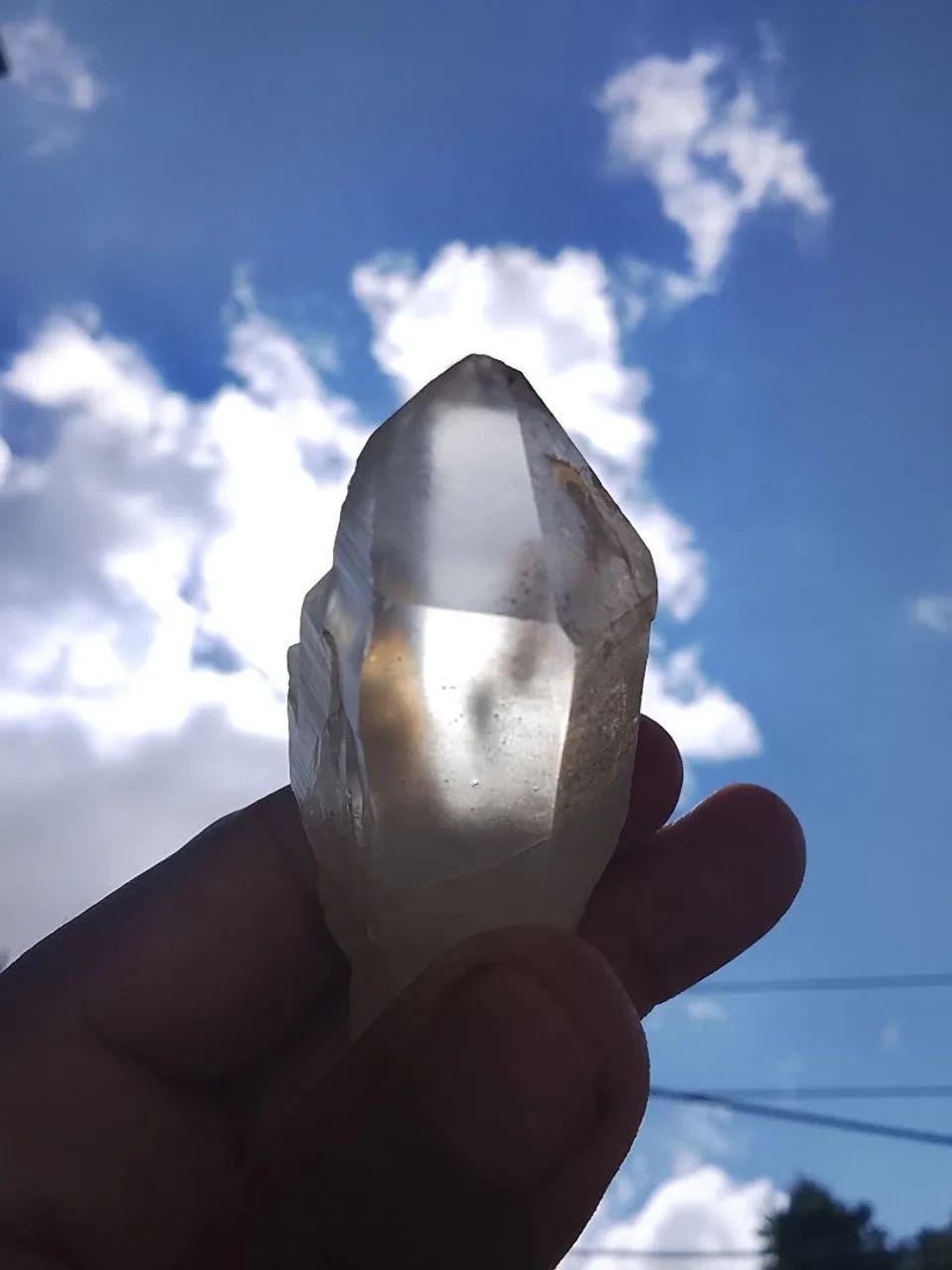 Ponta de Quartzo Hialino Natural - Cristal de Rocha 9cm