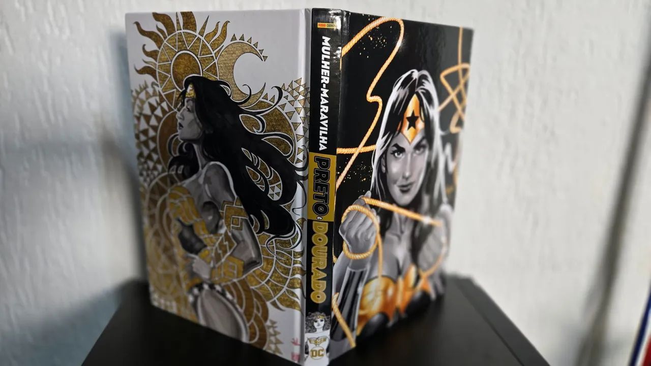 MULHER MARAVILHA - Preto e Dourado - Foto 4