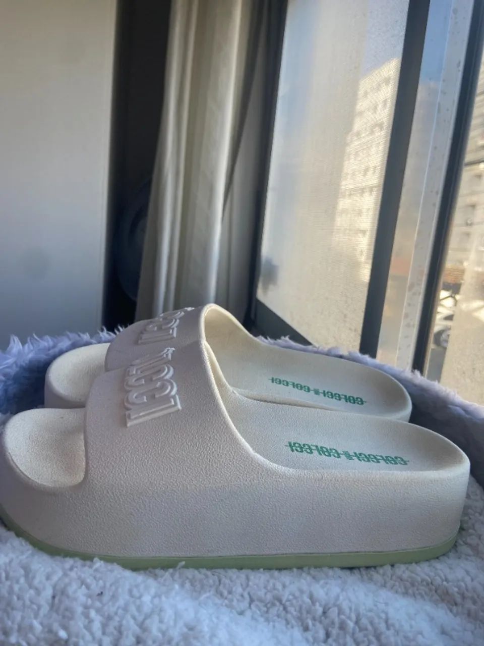 SANDÁLIA PLATAFORMA COLCCI BEGE/VERDE - Foto 2