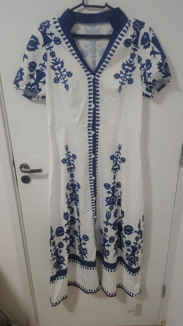 Vestido azul e branco Lovito  - Foto 2