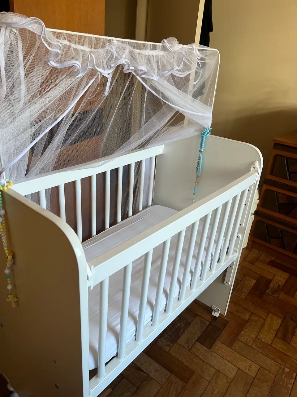 Mini berço infantil com colchão  - Foto 4