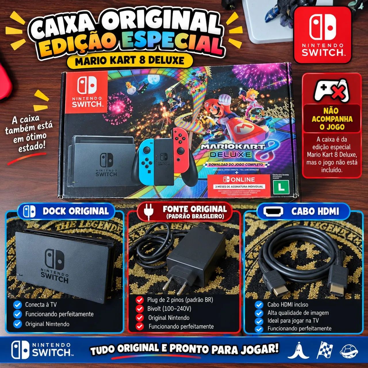 Nintendo Switch 1 - V2 - Completo - Foto 4
