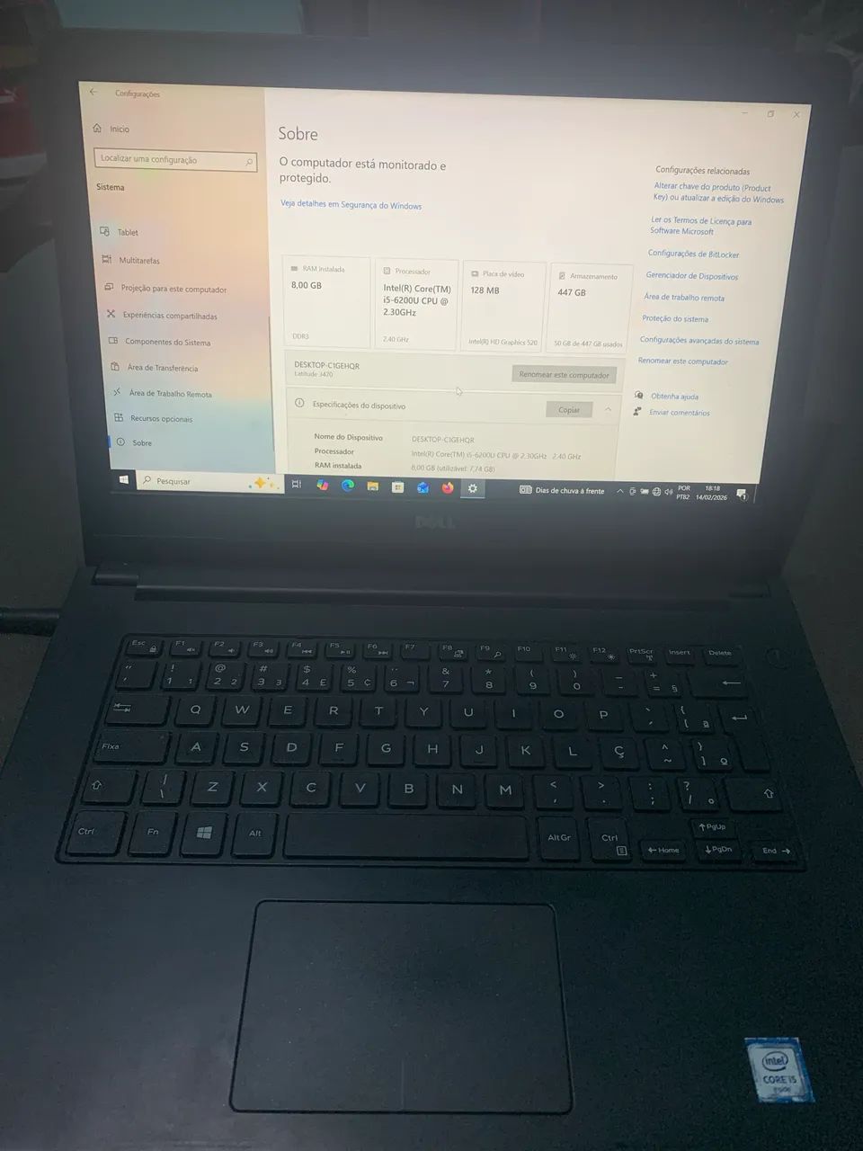 Notebook Dell Latitude 3470