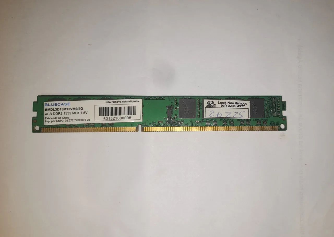 Memória ram 4gb ddr3 1333 mhz bluecase  - Foto 2