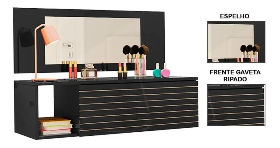 Penteadeira Joy Camarim com Espelho Multiuso - Foto 4