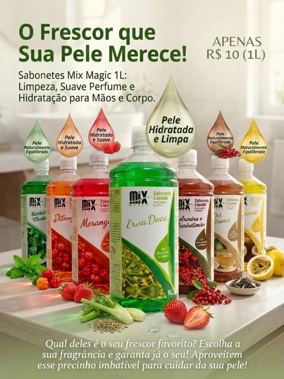 Sabonete líquido Mix Magic 1 Litro 