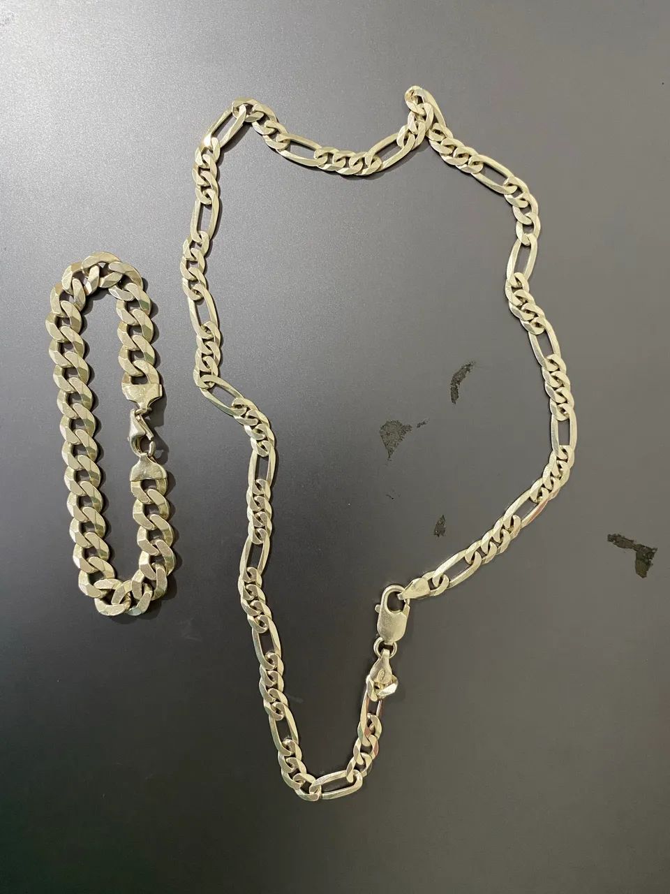 Cordão e pulseira de prata 925