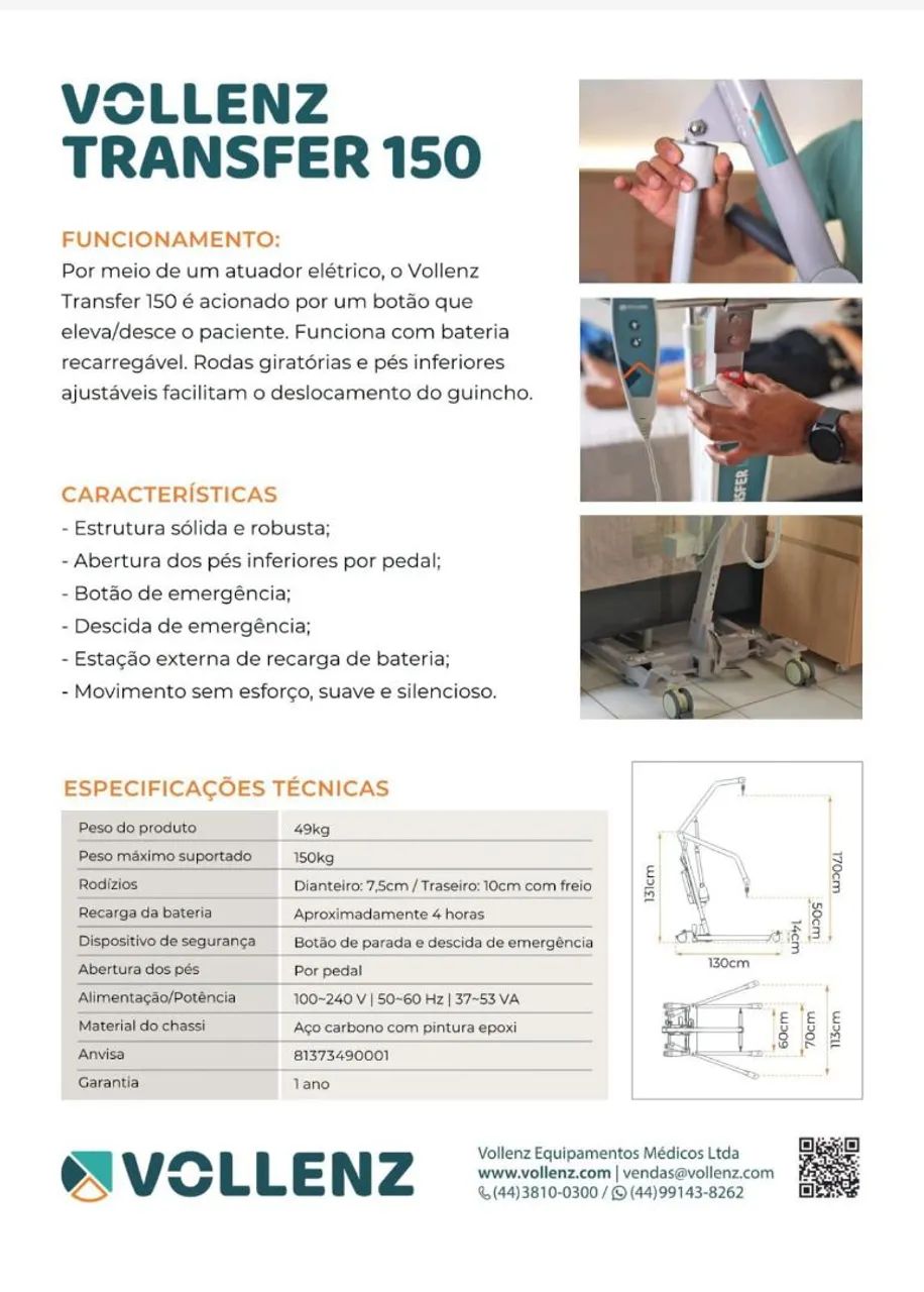 Guincho elétrico Hospitalar em até 21x - Foto 2