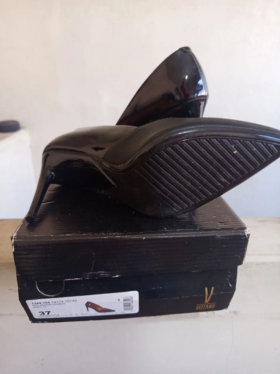 Scarpin preto Vizzano 37 - Foto 2