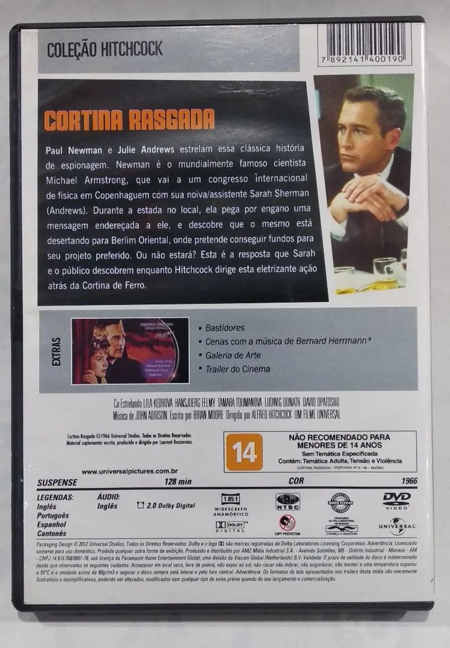 DVD Cortina Rasgada Alfred Hitchcock - Foto 2