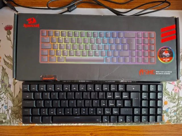 Teclado redragon ashe Low profile  Switch Vermelho - Foto 2