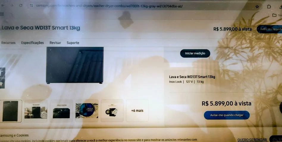 LAVA E SECA 13Kg SAMSUNG INOX - Foto 4