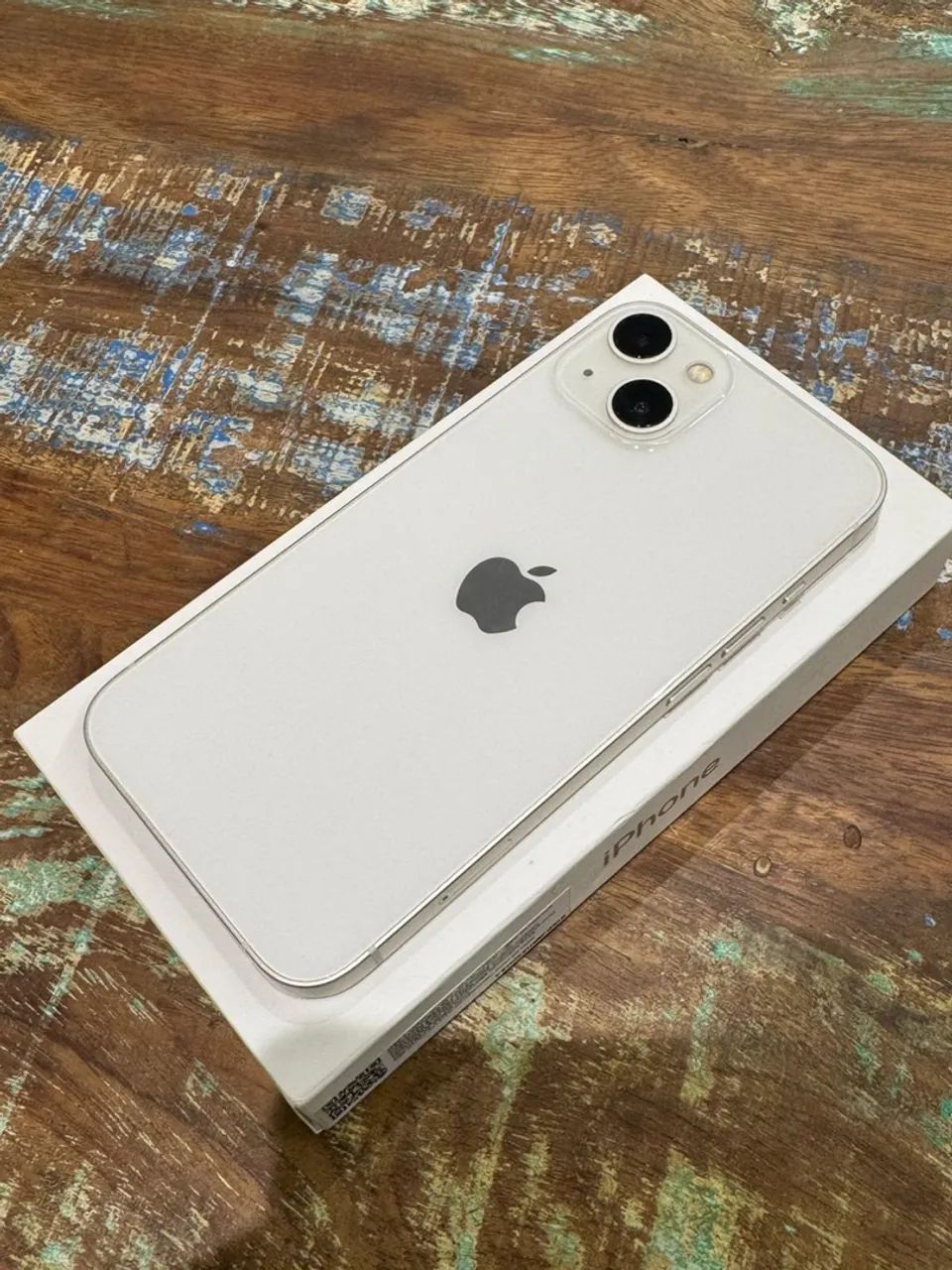 iPhone 13 | 128GB Branco - Bateria 82% - Caixa e Cabo