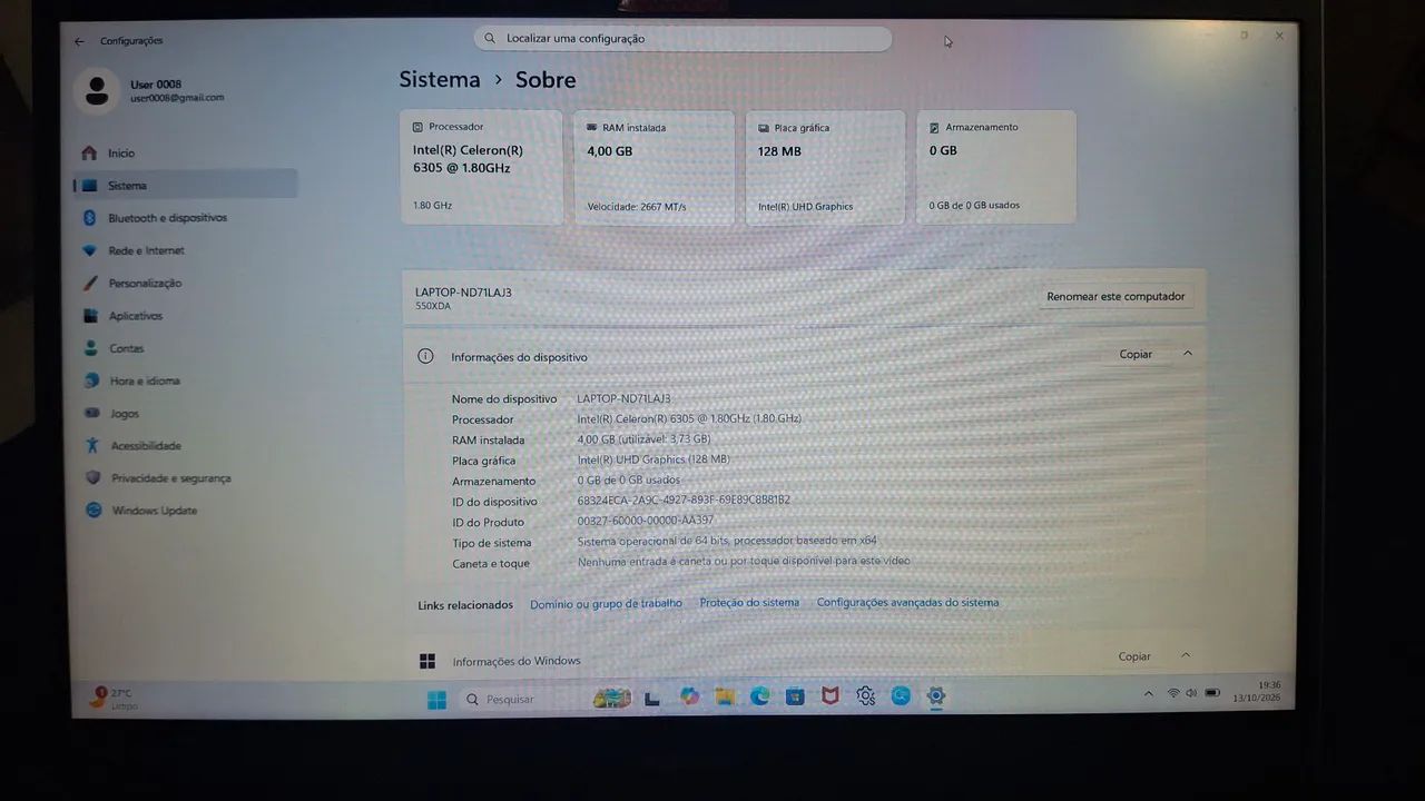 Notebook Samsung Book E20 Celeron + Mouse, Teclado e Mousepad - Foto 5