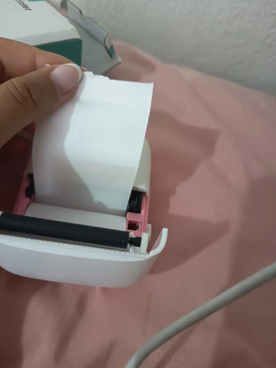 Mini impressora térmica rosa - Foto 3