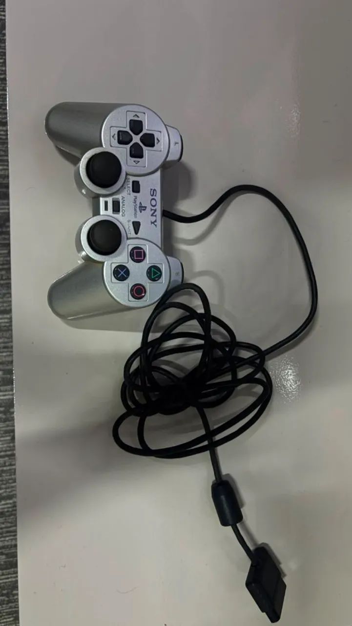 Controle PS2 Original Prata
