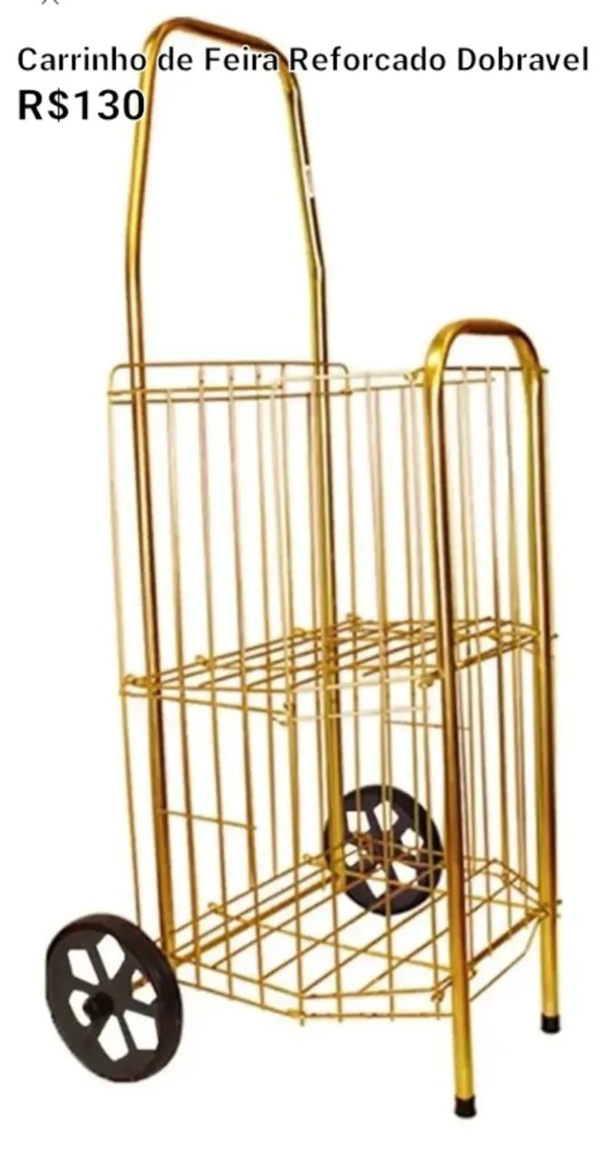Carrinho de Feira Resistente Dobravel 
