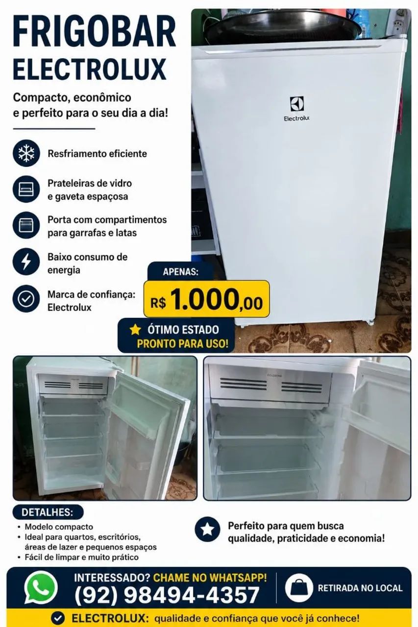 Frigobar eletrolux