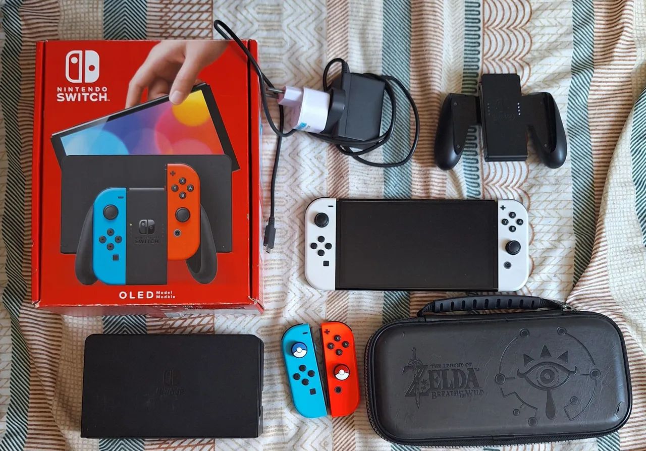 Nintendo Switch Oled Com Caixa 