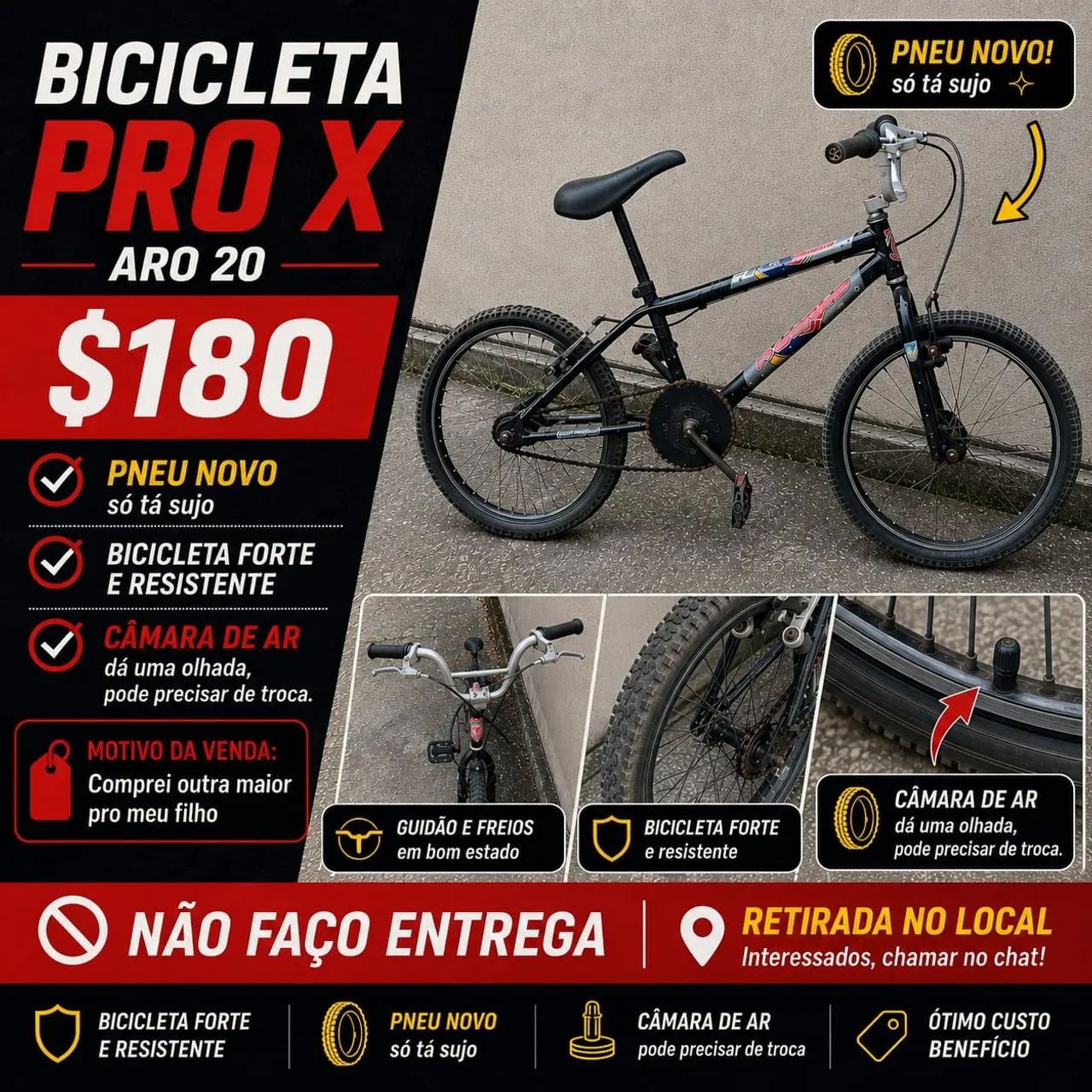 Bicicleta pro X aro 20