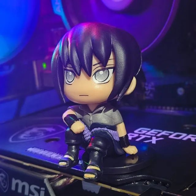 Mini Bonecos Naruto Kakashi Sasuke Anime 9cm Decoração Setup - Foto 3