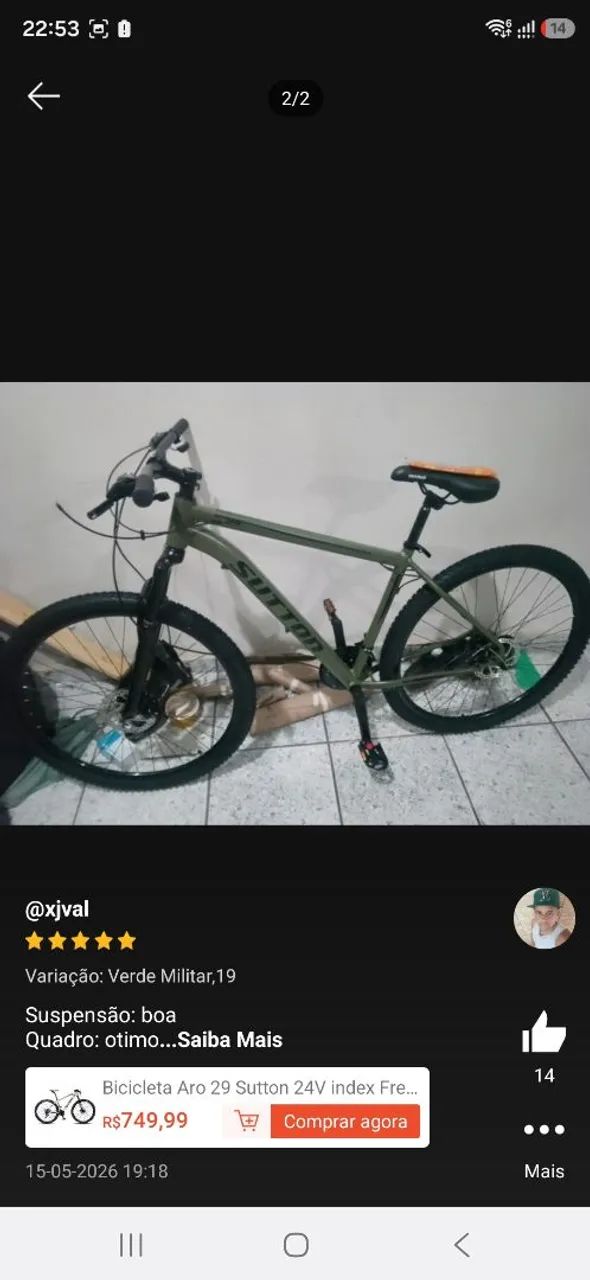Vendo bicicleta aro 29 nova sem marcas de uso