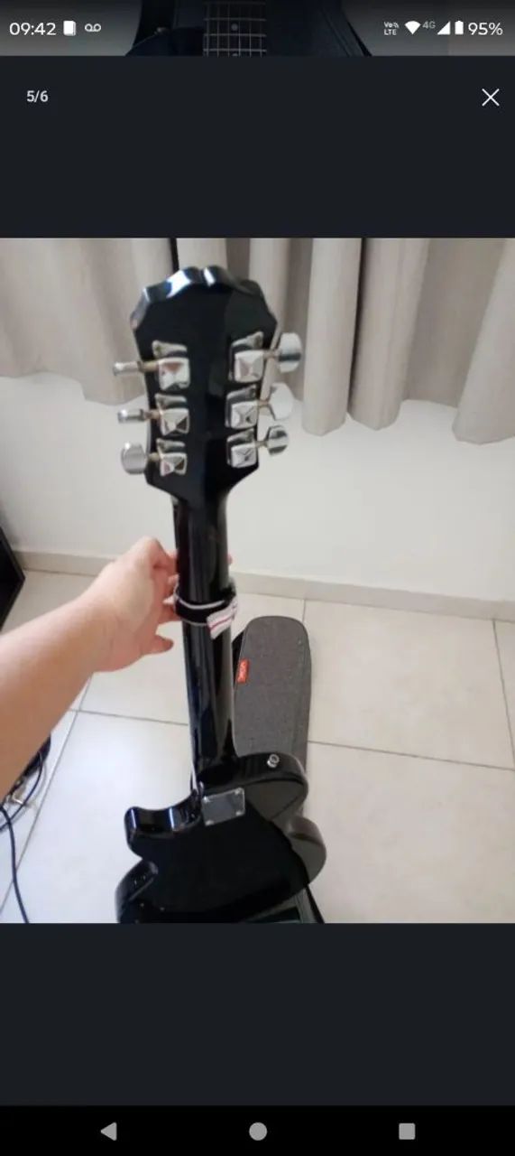 Kit Guitarra Epiphone, amplificador e capa - Foto 2