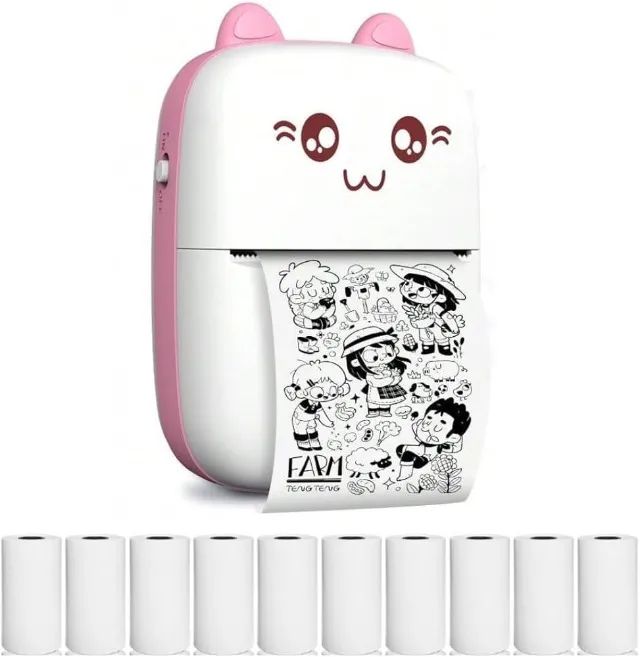 Mini impressora térmica gatinho 