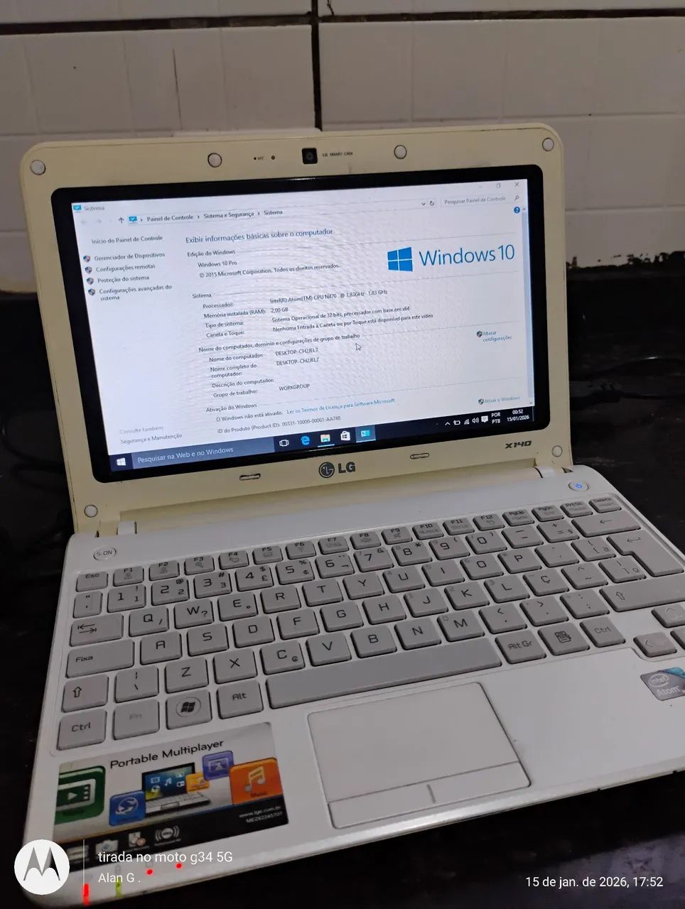 Netbook LG ( funcionando ) leia o anúncio !!!  - Foto 2