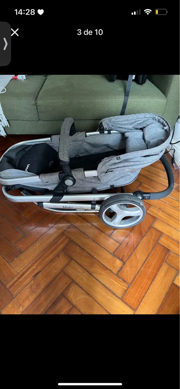Carrinho 1st com bebê conforto e base  - Foto 2
