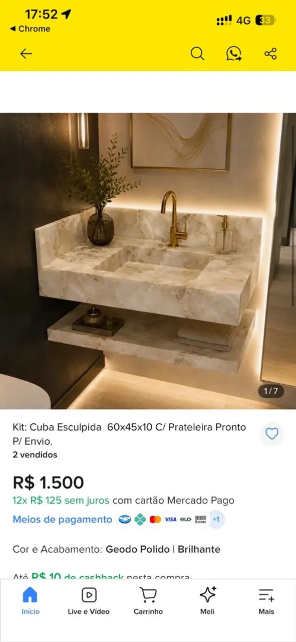 Pia Pietra nova impecável  - Foto 4