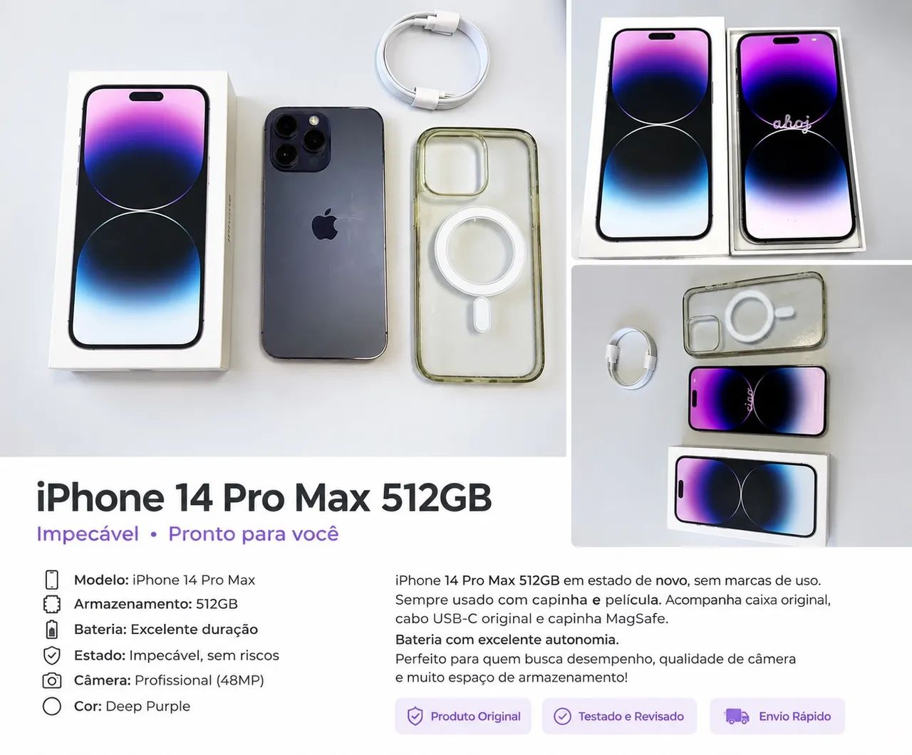 IPHONE 14 PRO MAX 512GB - PRA SAIR HOJE